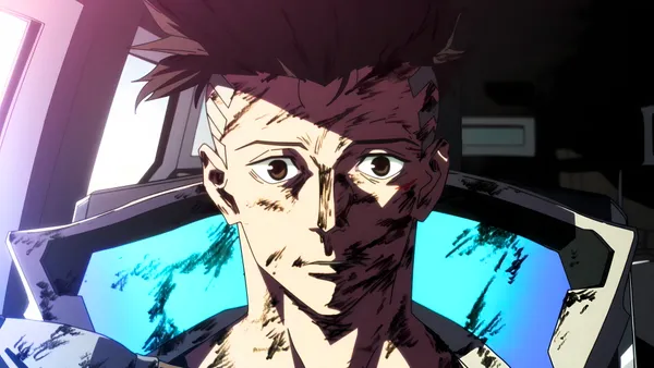 Anime-style drawing of a man's face