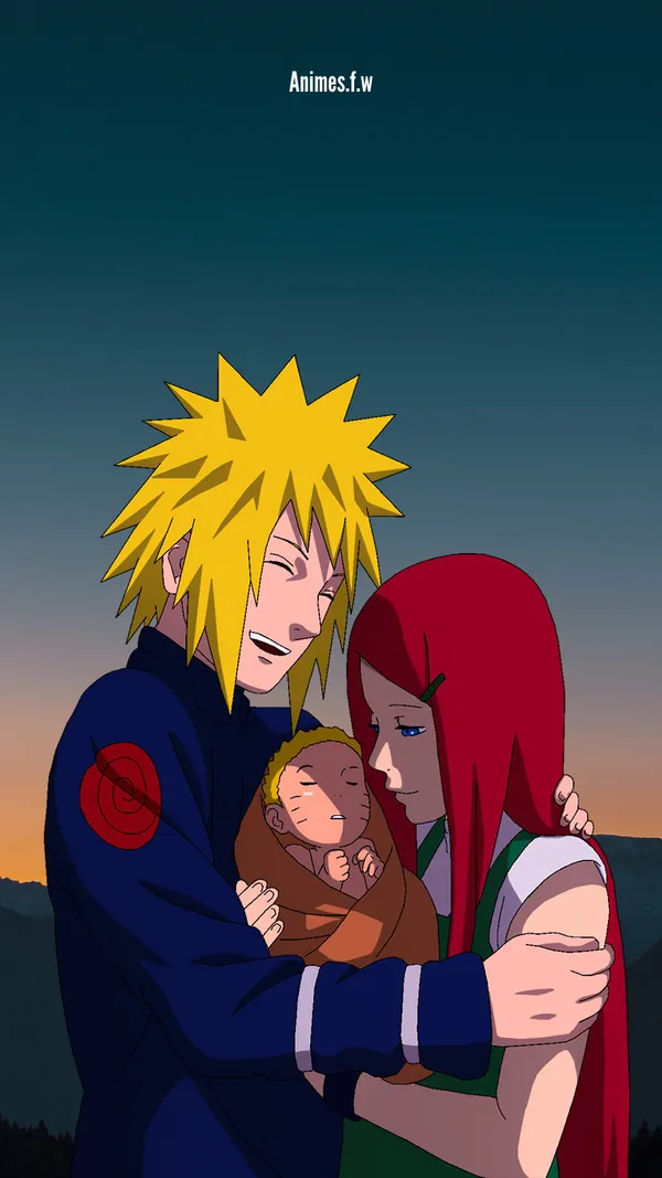 Animes.fw Minato, Kushina, and baby Naruto Uzumaki