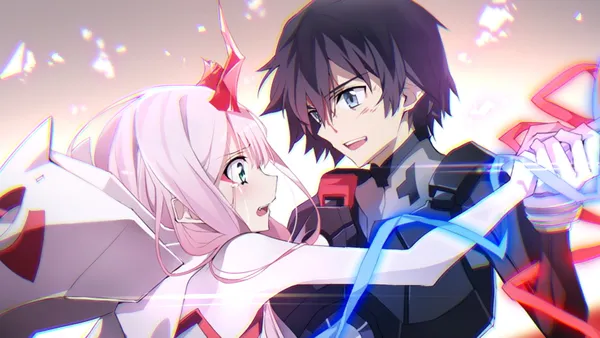 Anya and Hiro from the anime Darling in the Franxx