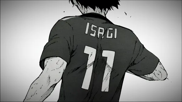 Black and white drawing of a soccer player with the number 11 on his jersey