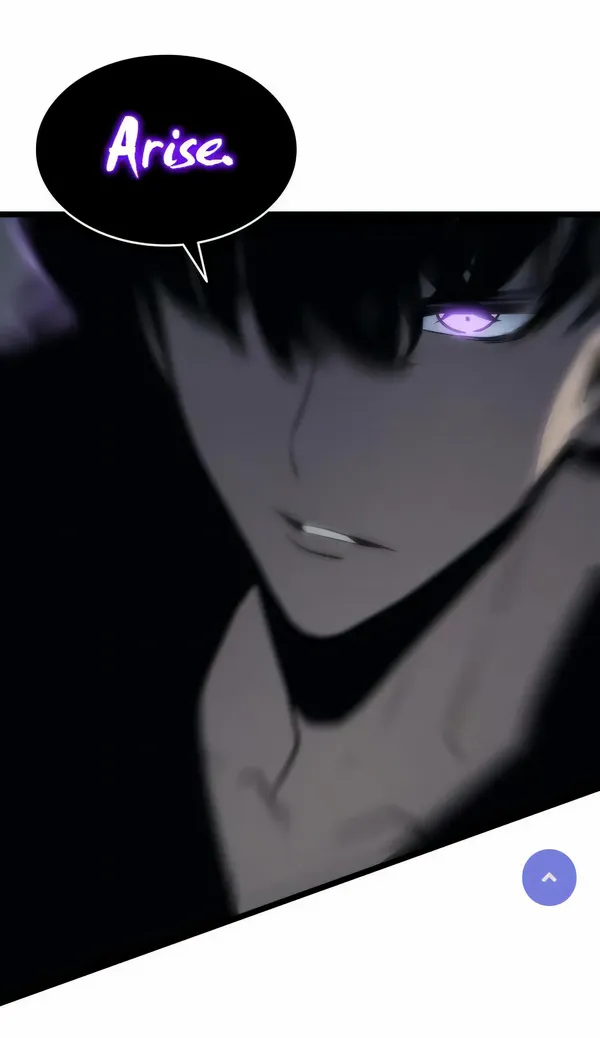 Close up of an anime character saying "Arise"
