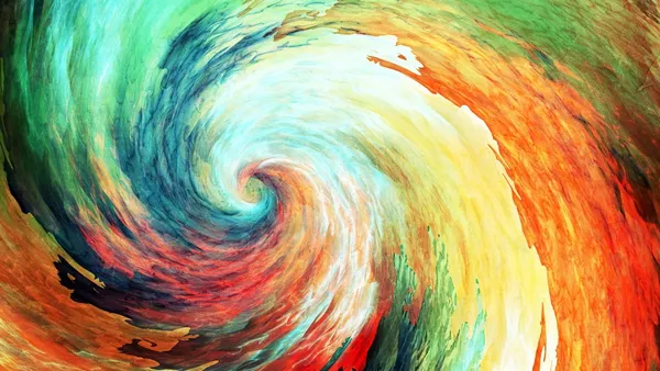 Colorful digital painting with a spiral pattern