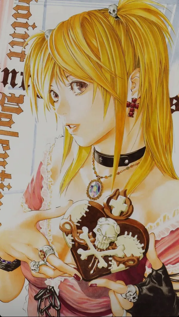 Girl with long blond hair is holding a heart-shaped box of chocolates