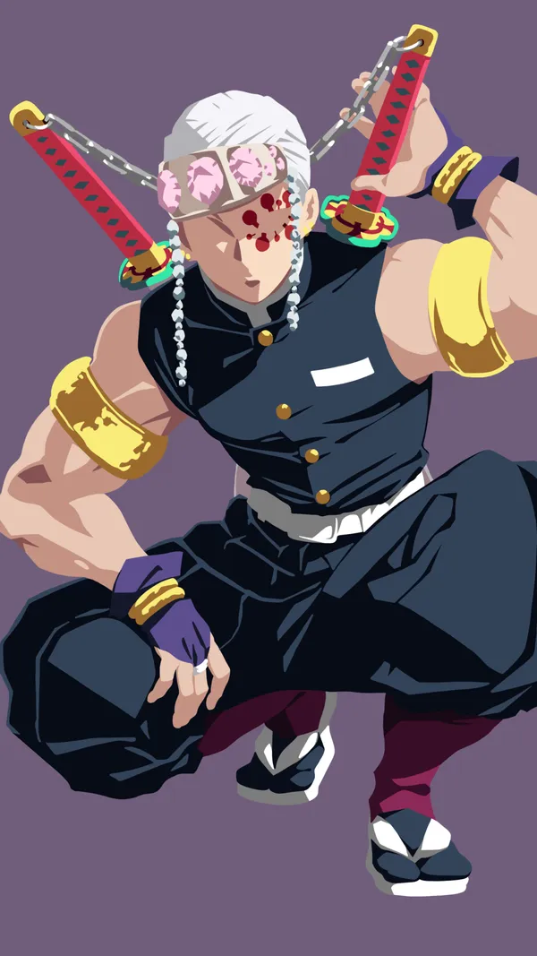 Illustration of a character from the anime series "Kimetsu no Yaiba"