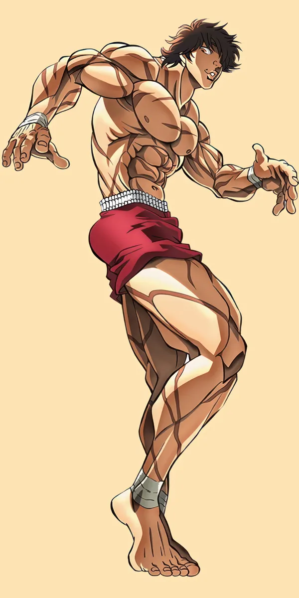 Illustration of a muscular man in a red gi