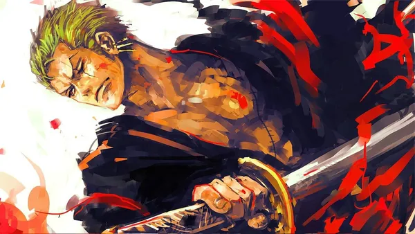 Illustration of Roronoa Zoro from the anime One Piece