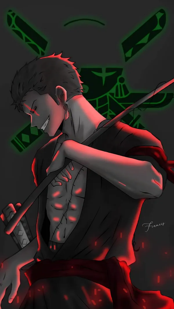 Illustration of Roronoa Zoro from the anime One Piece