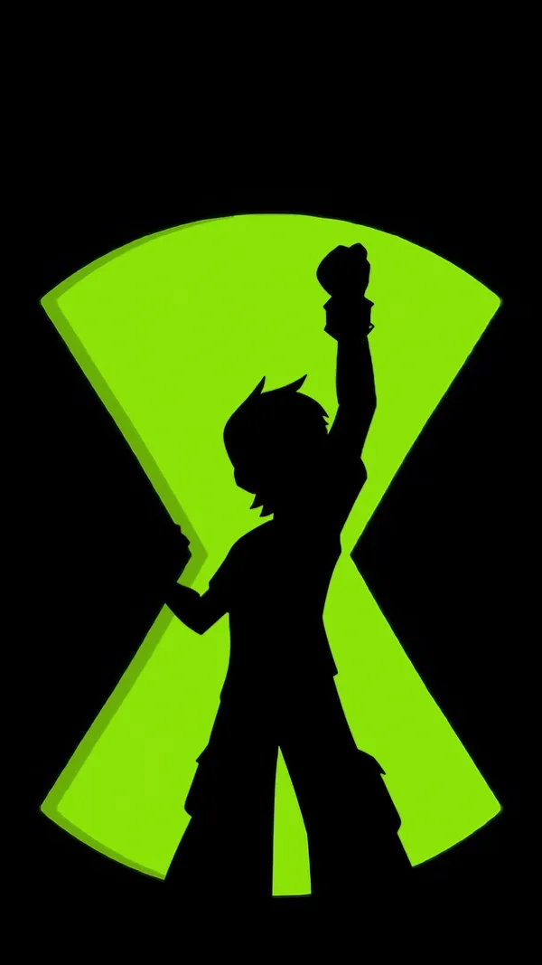 It is a silhouette of Ben Tennyson from the cartoon Ben 10