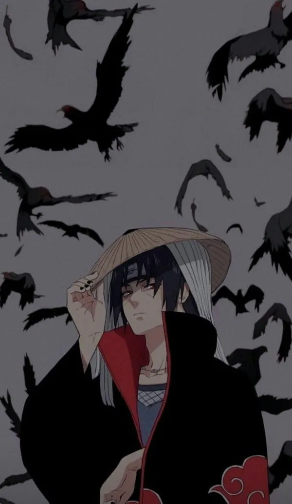 Itachi Uchiha from the anime Naruto with his Mangekyo Sharingan activated