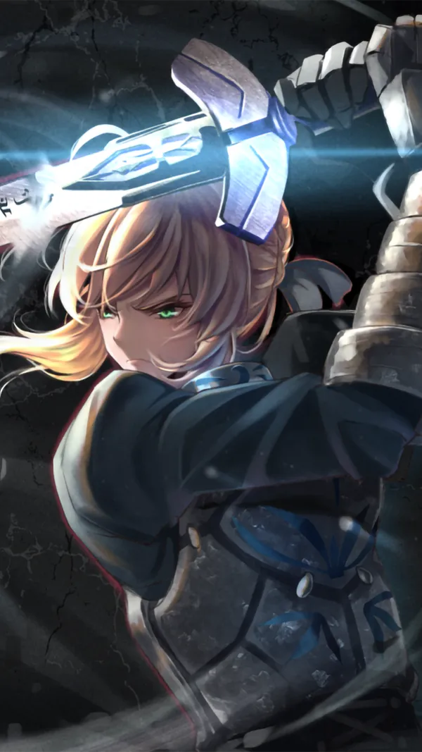 Saber from Fate/stay night is ready to fight