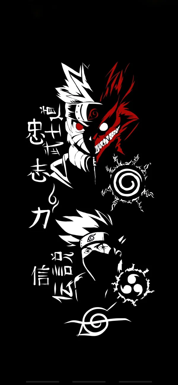 The photo contains two characters from the anime Naruto