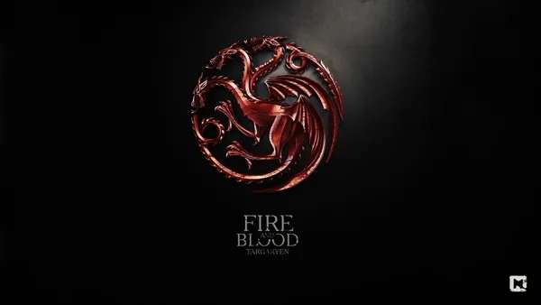 The sigil of House Targaryen from the Game of Thrones series