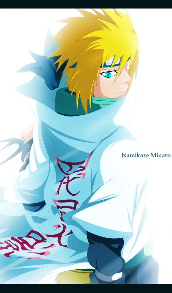 There is a picture of Minato Namikaze from the anime Naruto