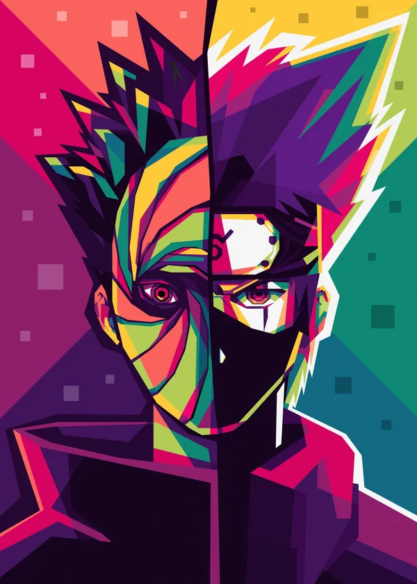 This image shows two characters from the anime series Naruto