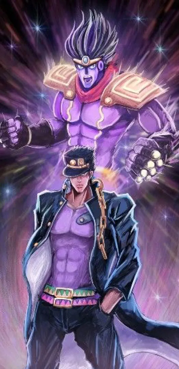 This is a picture of Jotaro Kujo from the anime series JoJo's Bizarre Adventure