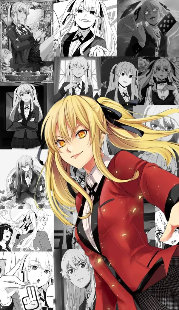 This photo is of Yumeko Jabami from the anime series Kakegurui