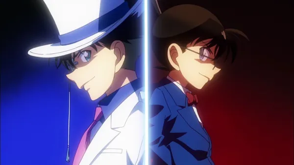Two versions of the same anime character, Shinichi Kudo