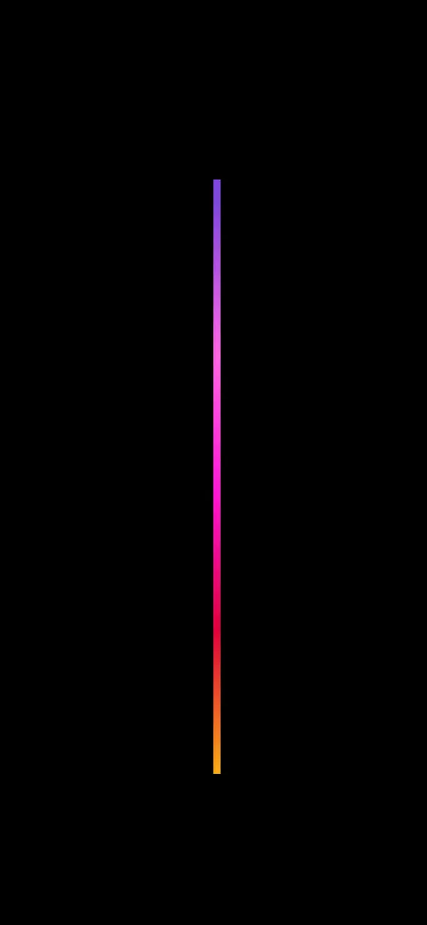 Vertical multi-colored line on a black background