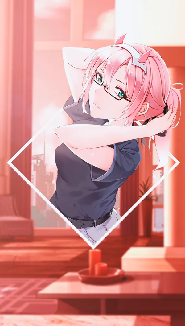 Zero Two from anime series Darling in the Franxx